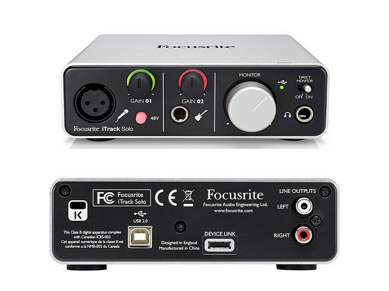 57857_Scarlett-iTrack-Solo Focusrite ITrack Solo - USB аудио интерфейс - imagine 1