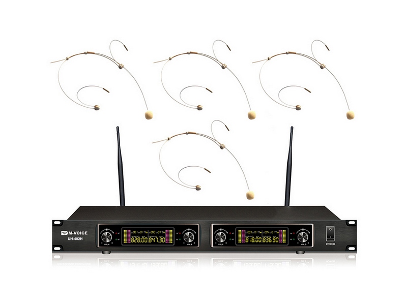 76270_UH402H M-Voice UH402H - Беспроводная 4-канальная гарнитурная система - imagine 1
