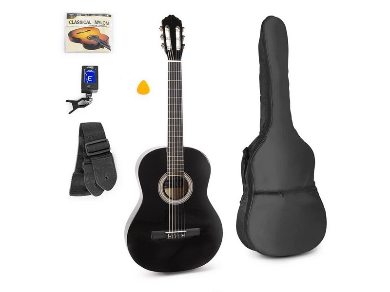 max_CLASSIC_BLACK MAX SoloArt Classic Guitar Pack 3/4 Black гитара классическая в комплекте - imagine 1