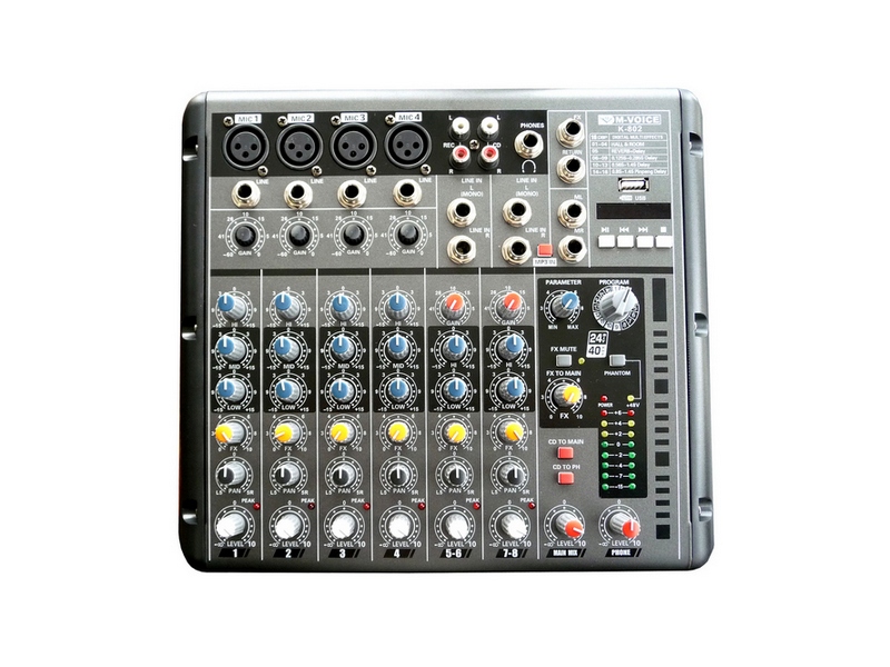 23976_K802 M-Voice K802 - Микшерный пульт с MP3 и Bluetooth - imagine 1