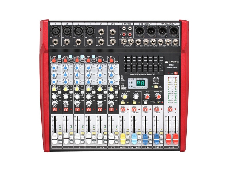 34572_Q8P M-Voice Q8P - Микшерный пульт с усилителем - imagine 1