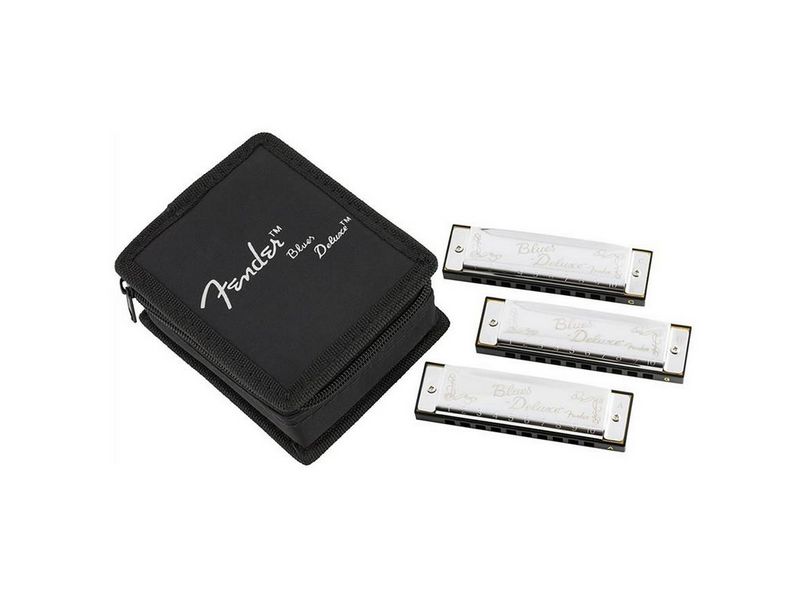 74335_FENDER_HARMINIC_SET Fender Blues Deluxe Harmonica 3 Pack - Губные гармошки комплект — изображение 1