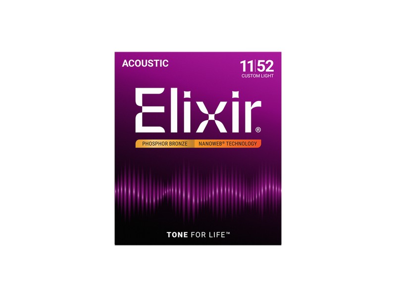 ELIXIR 11 PHOSP Elixir Nanoweb 16027 - Струны для акустической гитары — изображение 1