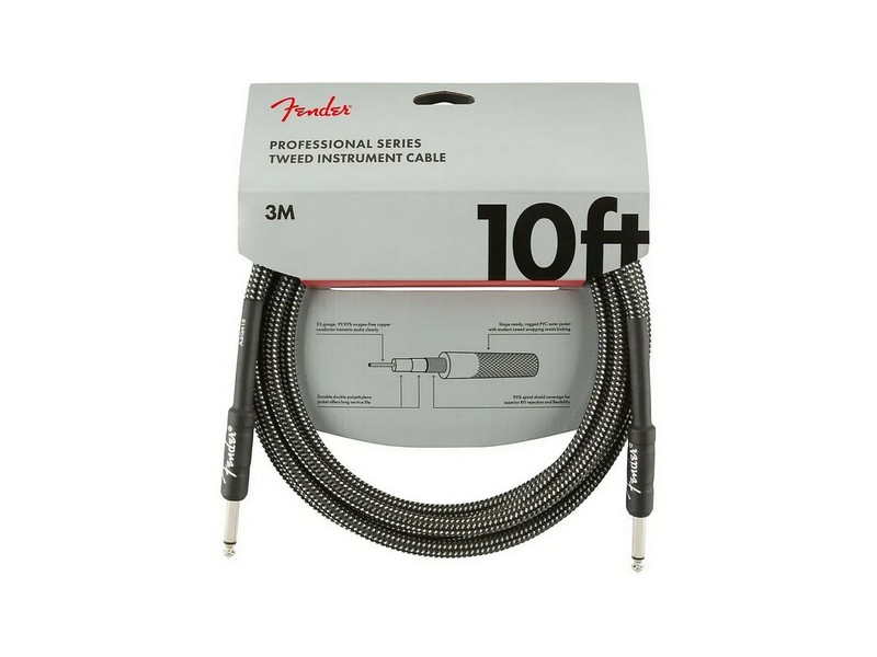 fende 3 31 Fender Prof. Cable Tweed Grey 3m кабель - imagine 1
