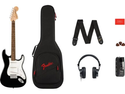 Fender Squier Affinity Strat Mustang LF Micro Pack Black электрогитара в комплекте